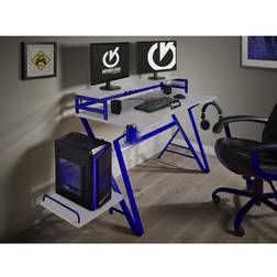 White and Blue 'PRO VXO1' Carbon Fibre Effect Gaming