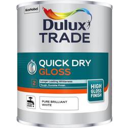 Dulux Trade Quick Dry Gloss Wood Paint Pure Brilliant White 1L