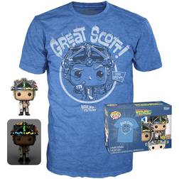 Funko Back to the Future Doc with Helmet Glow-in-the-Dark Pop! Vinyl Figure with Adult Pop! T-Shirt