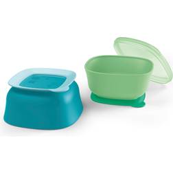 Nuk Suction Bowl and Lid, Assorted Colors, 2 Pack, 6 Months