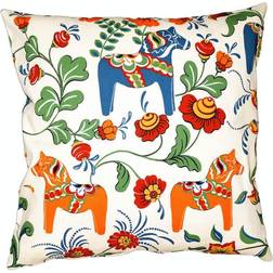 Arvidssons Textil Leksand Röd/Orange Cushion Cover Orange, White, Red