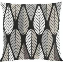 Arvidssons Textil Blader Cushion Cover Black, White, Grey