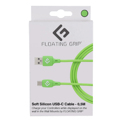 Floating Grip 0,5M Silicone USB-C Cable Green