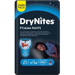 Huggies Boys DryNites Pyjama Pants Size 4-7 16pcs