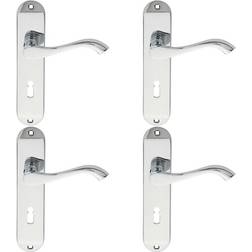4x PAIR Curved Handle on Chamfered Lock