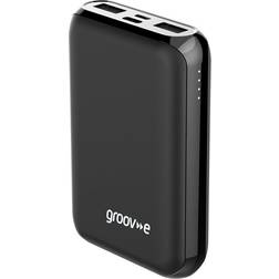 Groov-e Portable Power Charger 10000mAh Powerbank Black