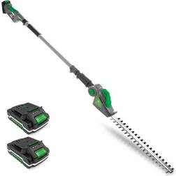 Gracious Gardens 18V 2.4m Cordless Electric Hedge Trimmer Long Reach 2 Batteries Included