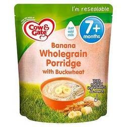 Cow & Gate Banana Wholegrain Porridge Baby Cereal 7+