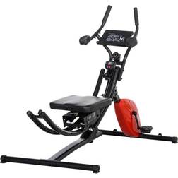 Homcom Abs Trainer and Exercise Bike w/ Adjustable Heights and Resistance