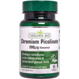 Natures Aid Chromium Picolinate 200ug elemental, Tablets. 90 pcs
