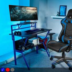 Neo Ergonomic 2 Tier Gaming Desk - Blue