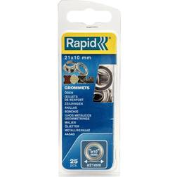 Rapid 5000412 Grommets 10 x 21mm (25) Metal Anvil & Hammer