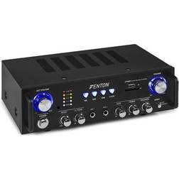 Fenton Hi-Fi Stereo Forstærker AV100BT Bluetooth Karaoke USB MP3 100W TILBUD NU