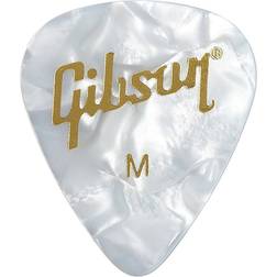 Gibson Gear Pearloid White Picks, 12 Pack Medium