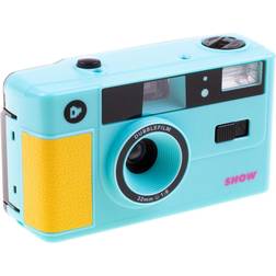 dubblefilm Show Reusable 35mm Film Camera with Flash (Turquoise)