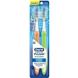 Oral-B Pro-Health, Pulsar Battery Powered Toothbrush, Medium, 2 Pack