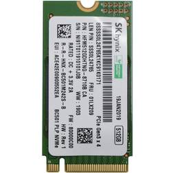 Lenovo SK Hynix SSD 512 GB inbyggd M.2 2242 PCIe 3.0 x4 (NVMe) FRU för ThinkPad E14 20RA, 20RB; E15 20RD, 20RE