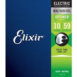 Elixir OPTIWEB 7 String Light/Heavy Electric Guitar Strings 10-59