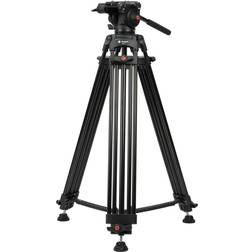 Fotopro DV-2 Professional 3-Section Al Tripod with Video Head, 70.8" Max Height