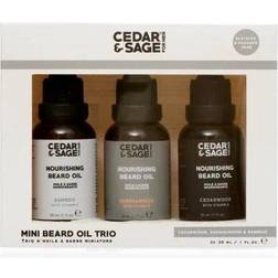 Cedar And Sage Mini Beard Oil Trio