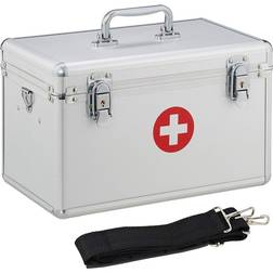 Relaxdays First Aid Case, Medic Kit Case Carry Strap;