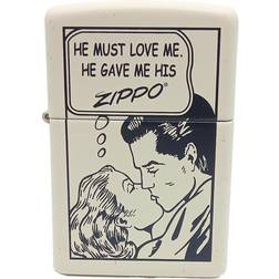 Zippo Lighter Comic He must love me.
