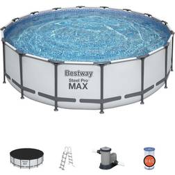 Bestway 16ft x 48inch Deep Swimming Pool Steel Pro Max Above Ground
