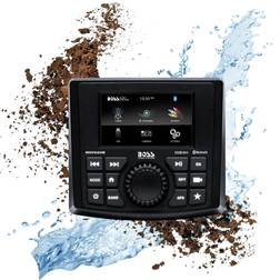 Boss Audio MGV520B Marine Gauge Receiver – Weatherproof, 3” Touchscreen, Amplified, Bluetooth, No CD Player, USB Port, AM/FM Radio Black