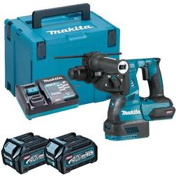 Makita HR003GD201 40V XGT Brushless Rotary Hammer, 2x 2.5Ah Batteries, Fast Charger & Case