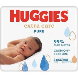 Huggies Pure Extra CareTriplo Baby Wipes wilko