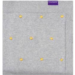 Clevamama Knitted Pom Pom Baby Blanket-Grey (New 2022) (3493)