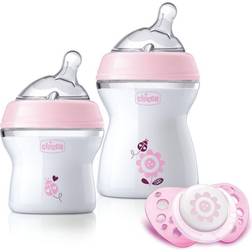 Chicco Natural Feeling Pink Gift Set for babies Girl