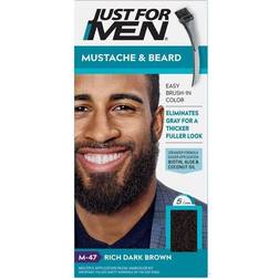 Just For Men Mustache & Beard Coloring Gray Hair, M-47 Rich Dark Brown