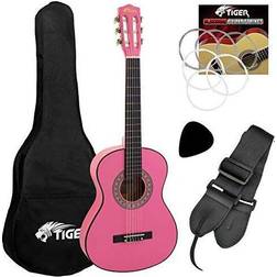 Tiger Music Childrens 1/2 Size Classical Guitar Package – Pink