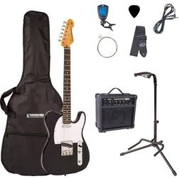 Encore Blaster Series E2 EBP-E2BLK Electric Guitar Kit Gloss Black, Black