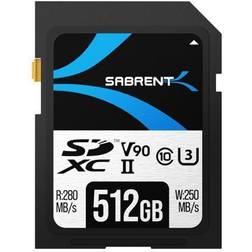 SABRENT Rocket v90 512GB SD UHS-II Memory Card R280MB/s W250MB/s (SD-TL90-512GB)