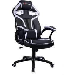 Gtforce roadster i white black sport racing car office chair leather gaming desk