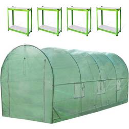 Polytunnel Greenhouse Walk Galvanised Racking Garden Grow Tent