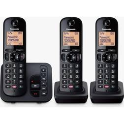 Panasonic KX-TGC263EB Cordless Phone, Three Handsets with Answering Machine