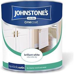 2.5l Johnstone's One Coat Quick Dry Satin Wall Paint White
