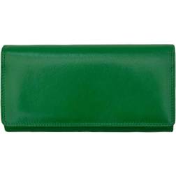 Garden Green Primehide Leather Purse - RFID Blocking - Matinee Sized Card Holder Wallet