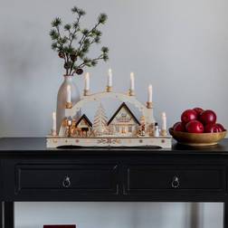 Konstsmide Wood Silhouette 7 Candle Village 3254-100 LED Candle