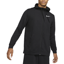 Nike Men's Dri-FIT Hooded Fitness Full-Zip Hoodie - White/Black