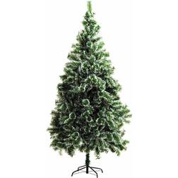 Homcom Frost Artificial Green/White Christmas Tree 210cm