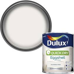 Dulux Quick Dry Eggshell Paint, 750 Pure White 0.75L