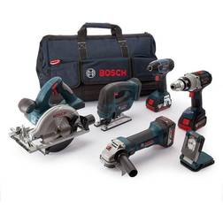 Bosch 6 Piece Cordless Tool Kit with 3x5.0ah Batteries