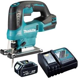 Makita DJV184Z 18V Brushless Top Handle Jigsaw with 1 x 5.0Ah Battery & Charger:18V