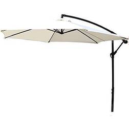 Trueshopping Large 3m Grey Hanging Cantilever Garden Parasol Umbrella