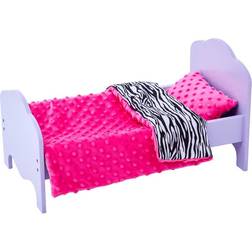 Teamson Kids Olivias Little WorldLittle Princess Single Bed Purple Bedding SetZebra