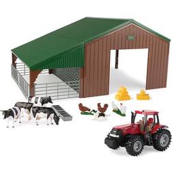 Tomy 1:32 Shed Case IH Tractor Wagon and Animals